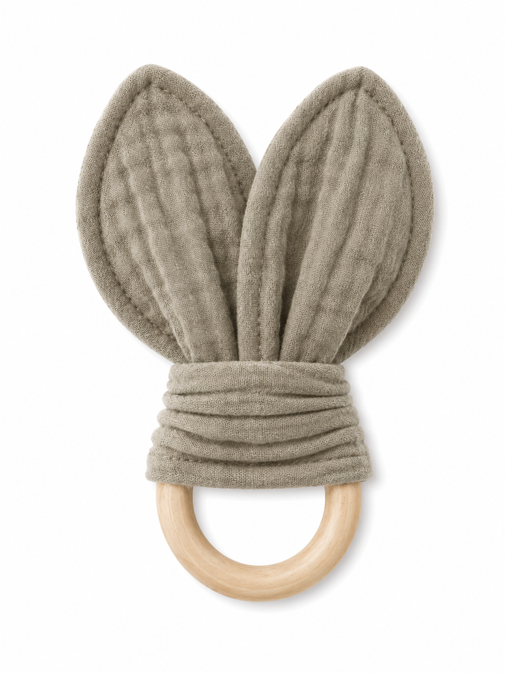 Bijtring - Organische Katoenen Mousseline Bijtring 16 cm x 8 cm - Madeliefje