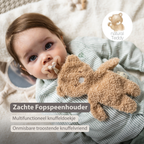 Knuffeldoekje / Speenkoord - 26 cm – Bear Doudou as Pacifier Holder – Beige