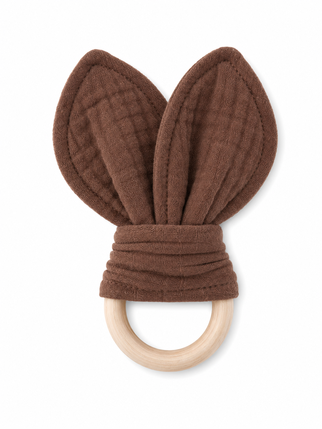 Bijtring - Organische Katoenen Mousseline Bijtring 16 cm x 8 cm - Madeliefje