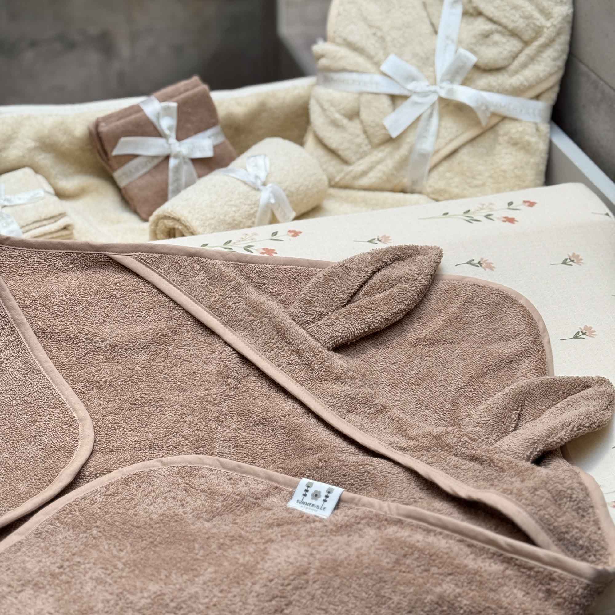 Babyhanddoek Konijn Warm Taupe
