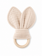 Bijtring - Organische Katoenen Mousseline Bijtring 16 cm x 8 cm - Madeliefje
