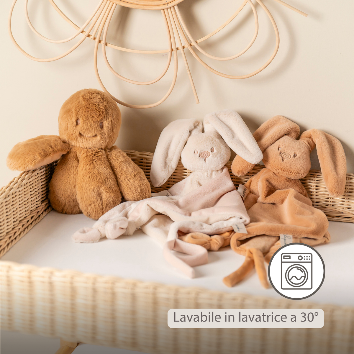 Knuffeldoekje - Lapidou Baby Comforter - 65 x 40 cm - Doudou Rabbit - Sand