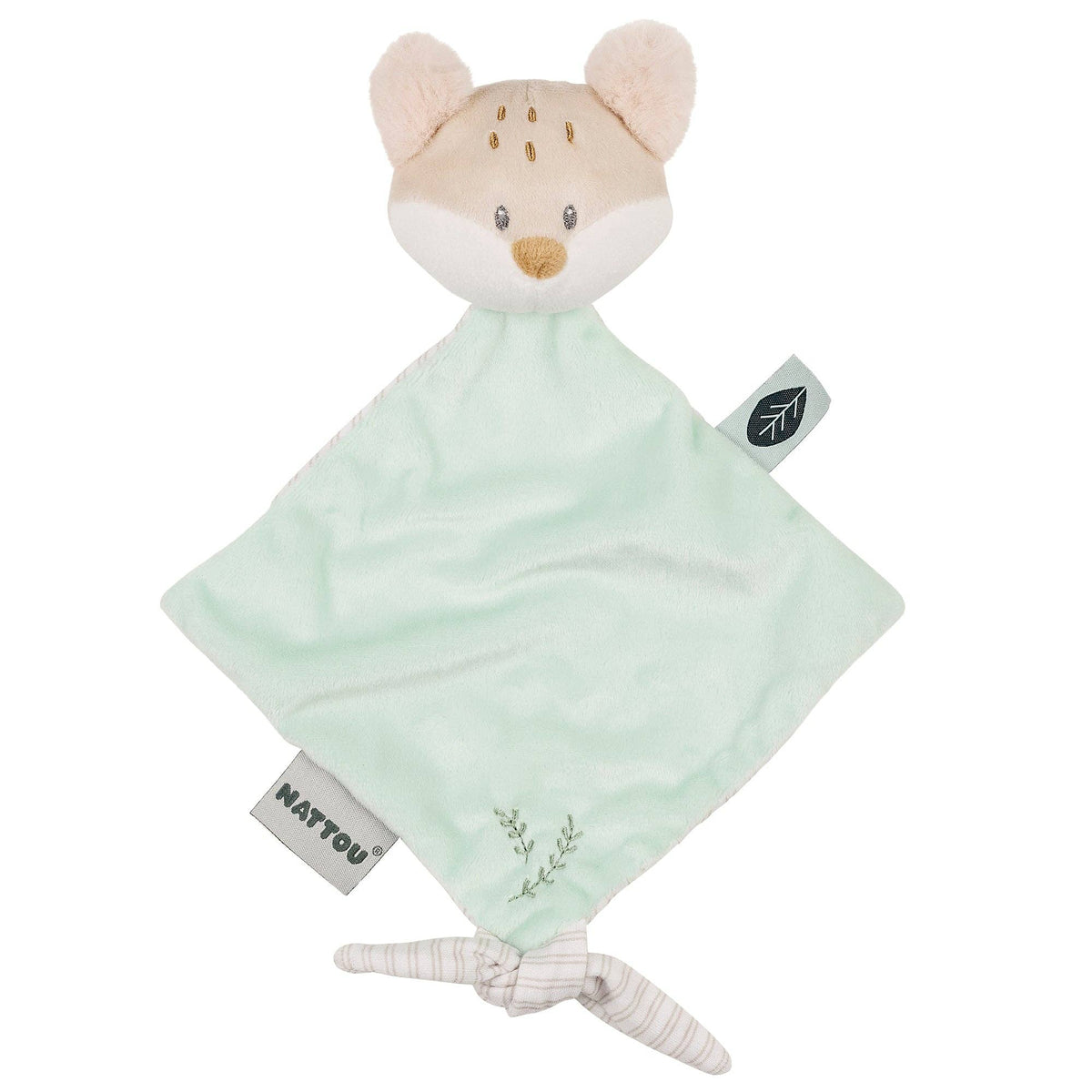 Knuffeldoekje - Small Comforter Doudou Fox - Beige/Mintgroen