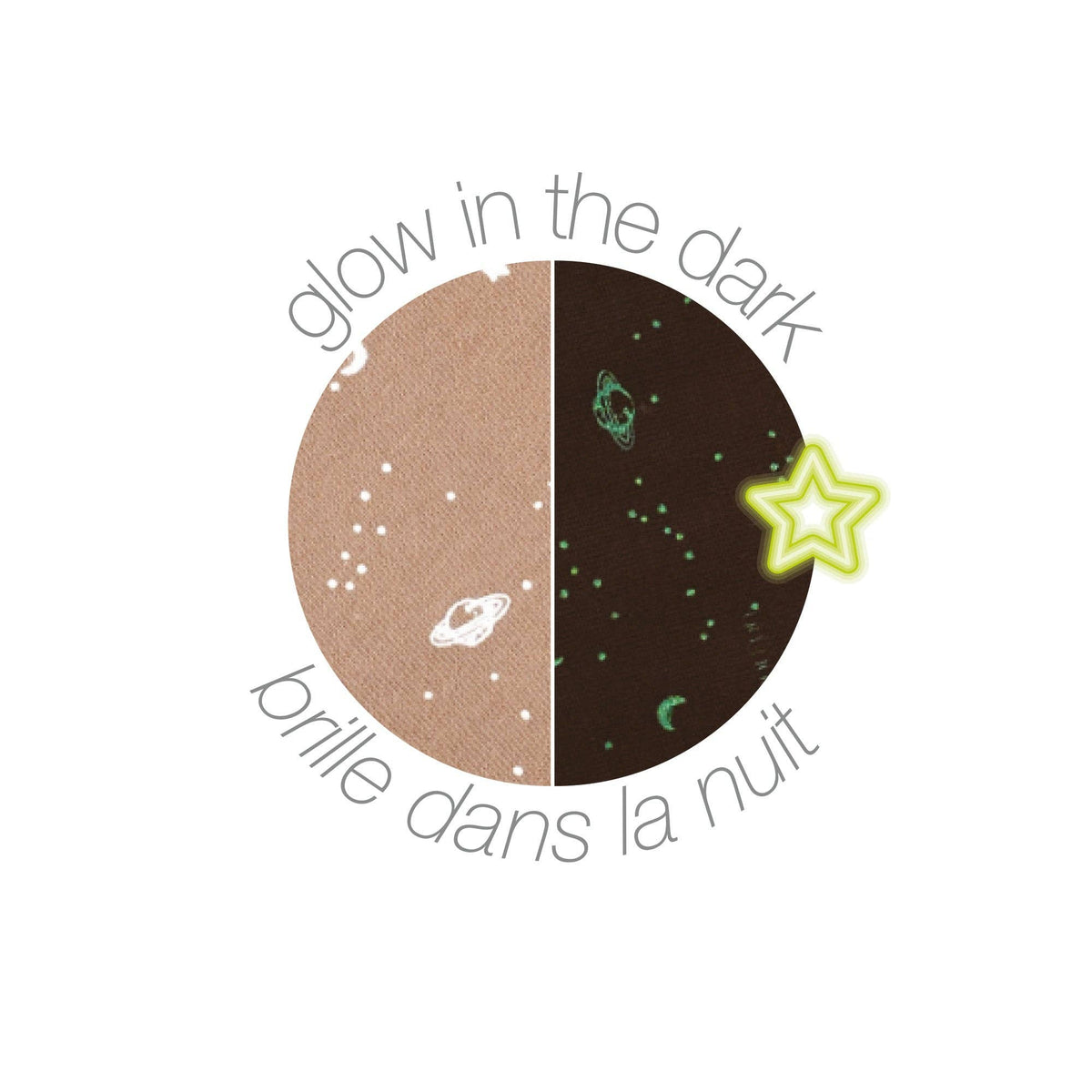 Knuffeldoekje - Konijn - Glow In The Dark - Creme