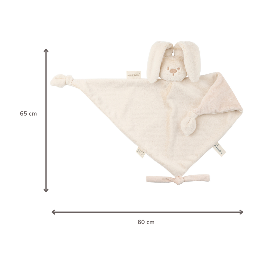 Knuffeldoekje - Lapidou Baby Comforter - 65 x 40 cm - Doudou Rabbit - Sand