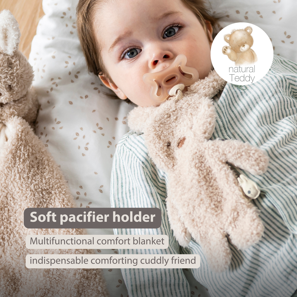 Knuffeldoekje / Speendoekje -  26 cm – Bunny Doudou as Pacifier Holder – Beige