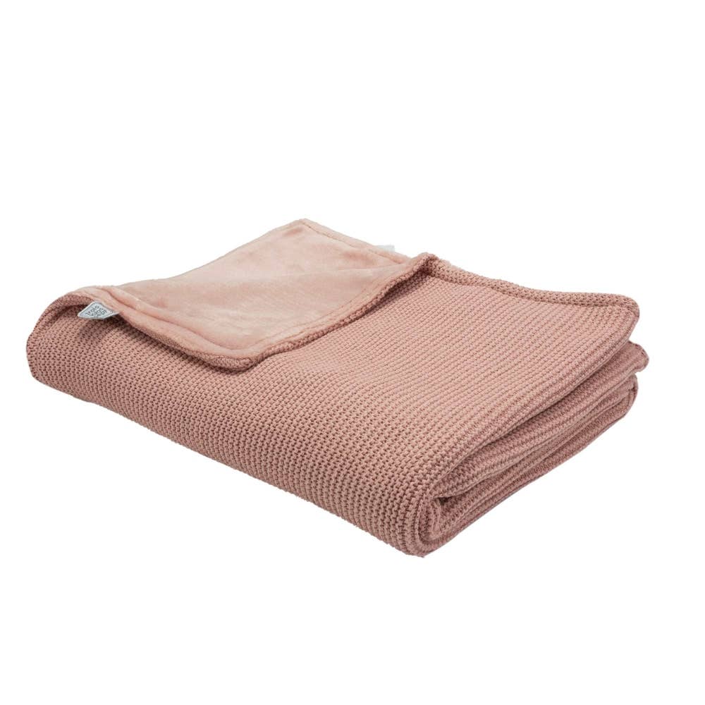 Babyledikantdeken Gebreid Flanel – Roze