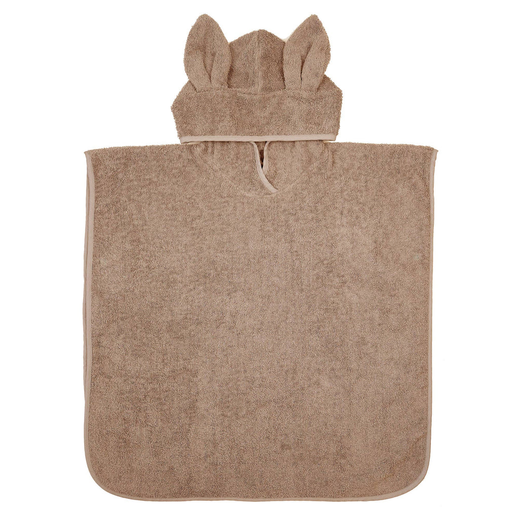 Organische Badponcho Konijn Warm Taupe