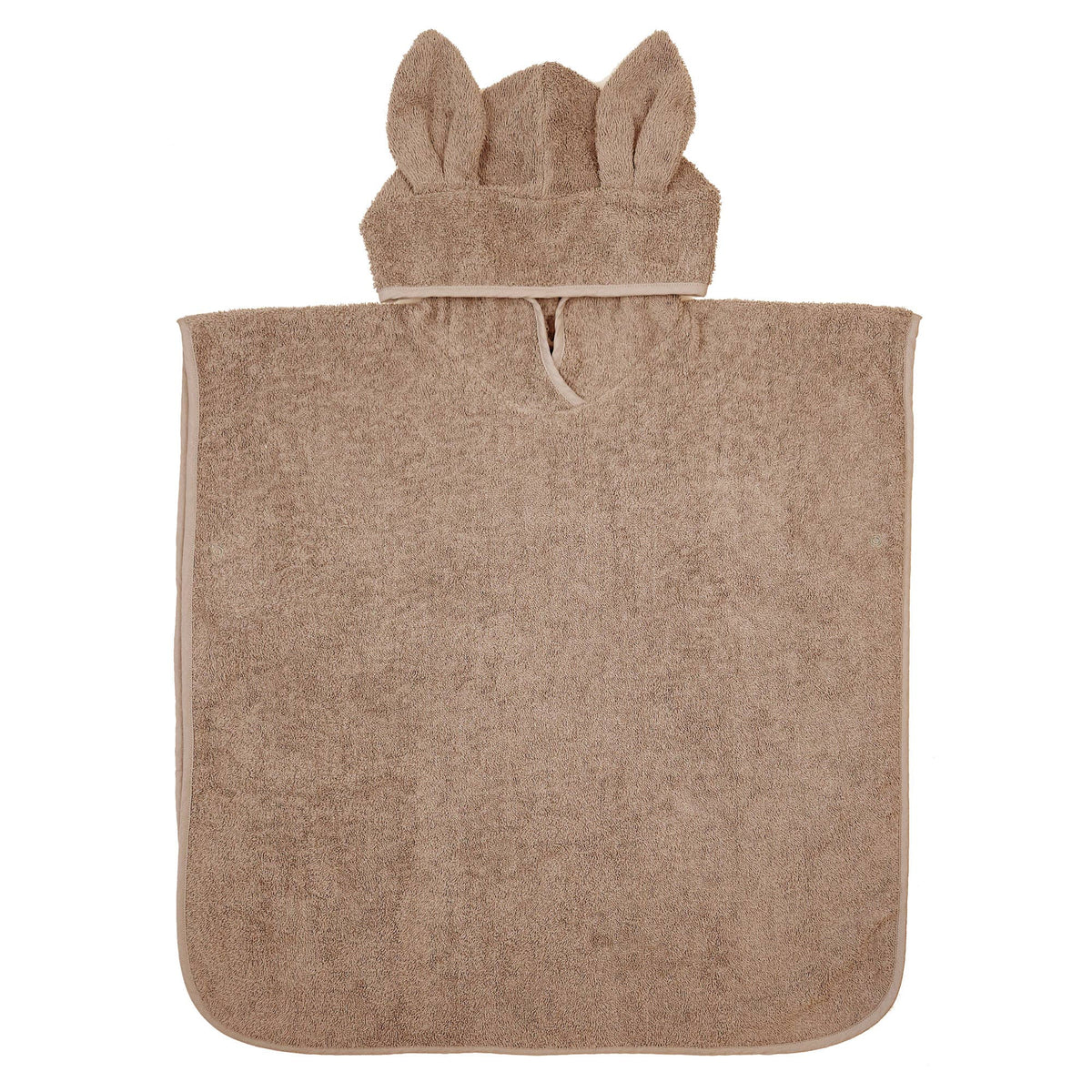 Organische Badponcho Konijn Warm Taupe