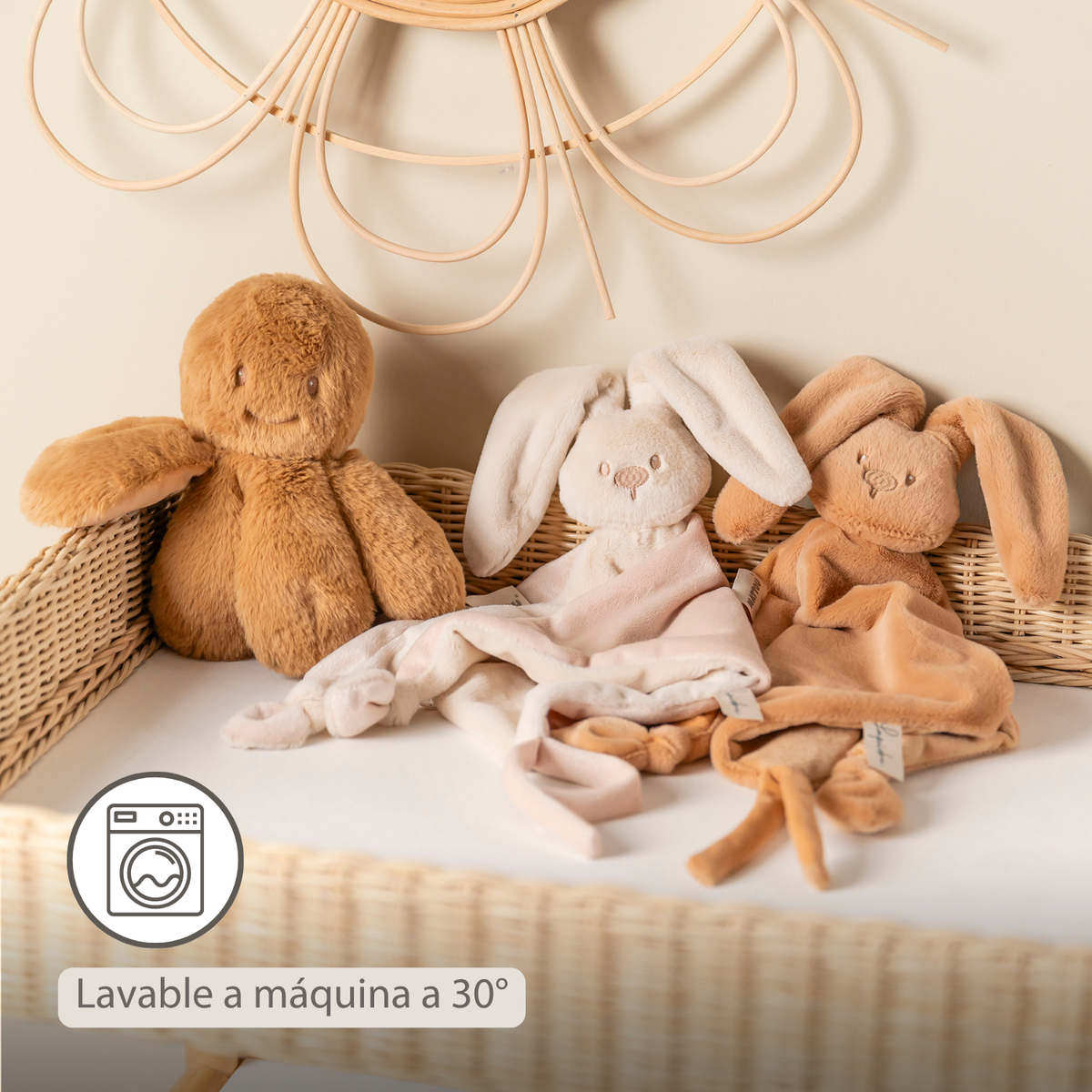Knuffeldoekje - Lapidou Baby Comforter - 65 x 40 cm - Doudou Rabbit - Sand