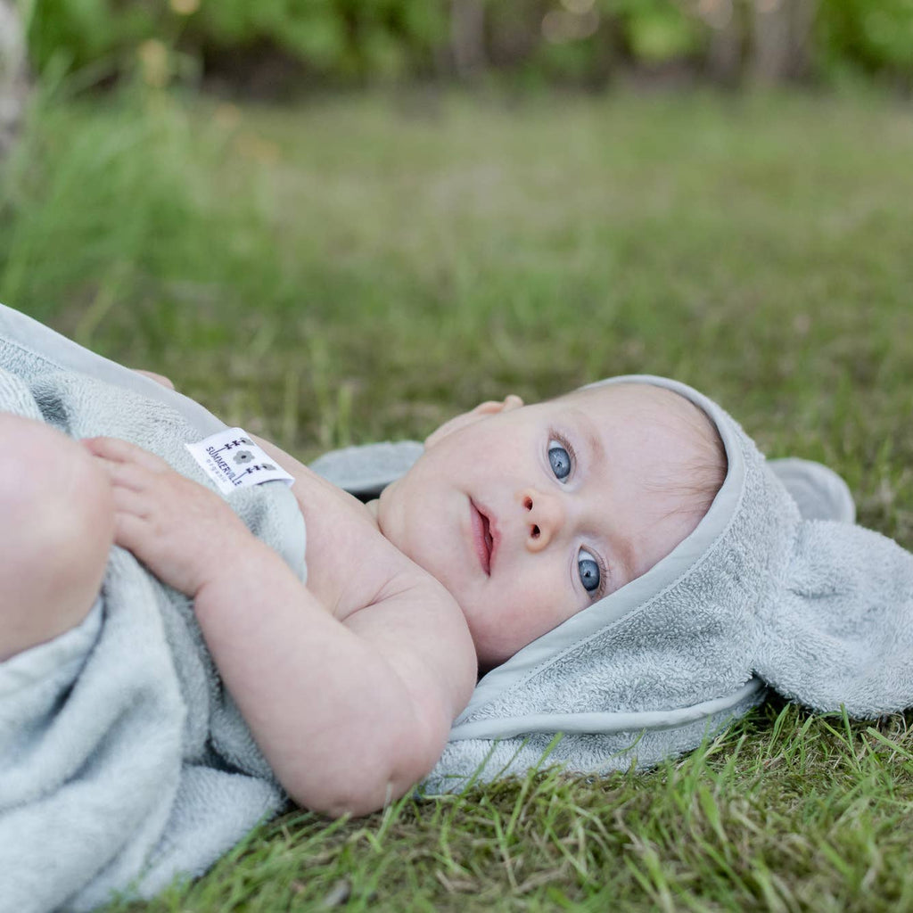 Babyhanddoek Konijnenoren Zilvergrijs