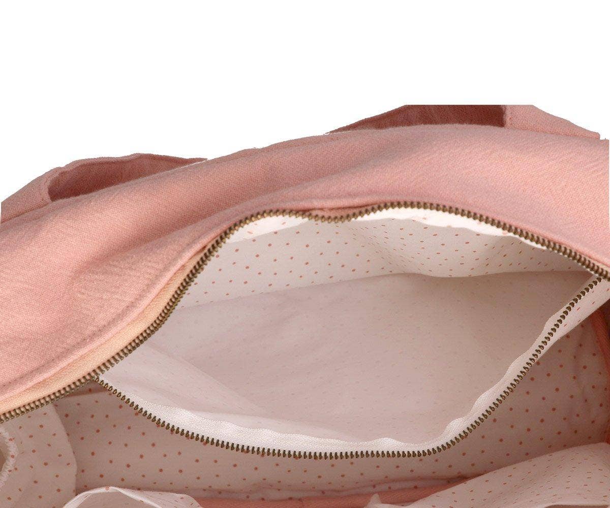 Praktische bruine katoenen luiertas voor kinderwagen - 51cm