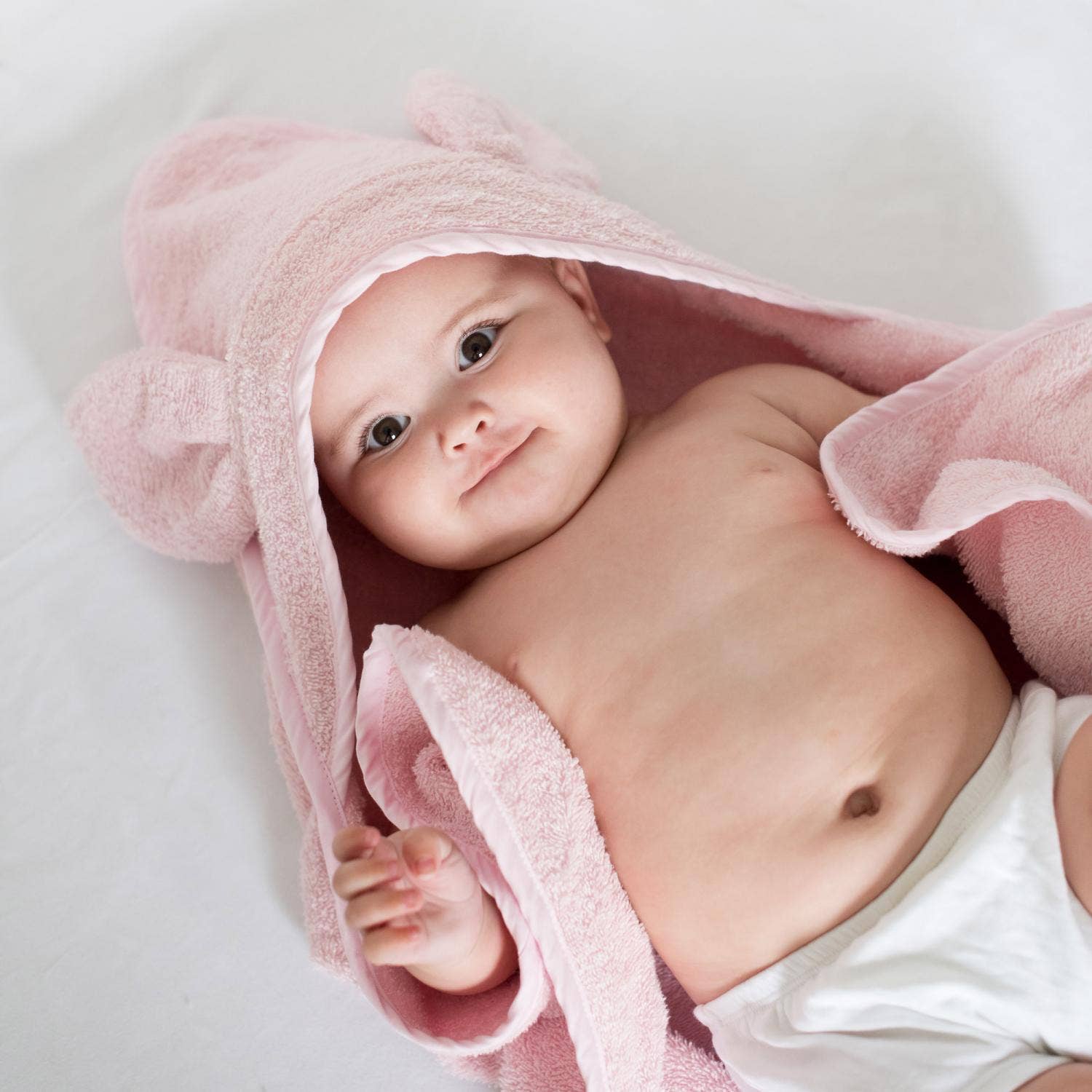 Babyhanddoek Konijnenoren Roze