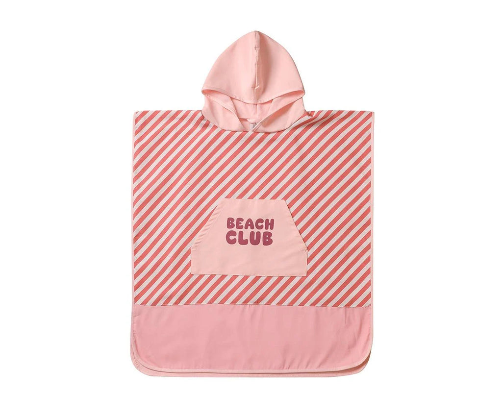 Gestreepte strandponcho Bloom & Blush M