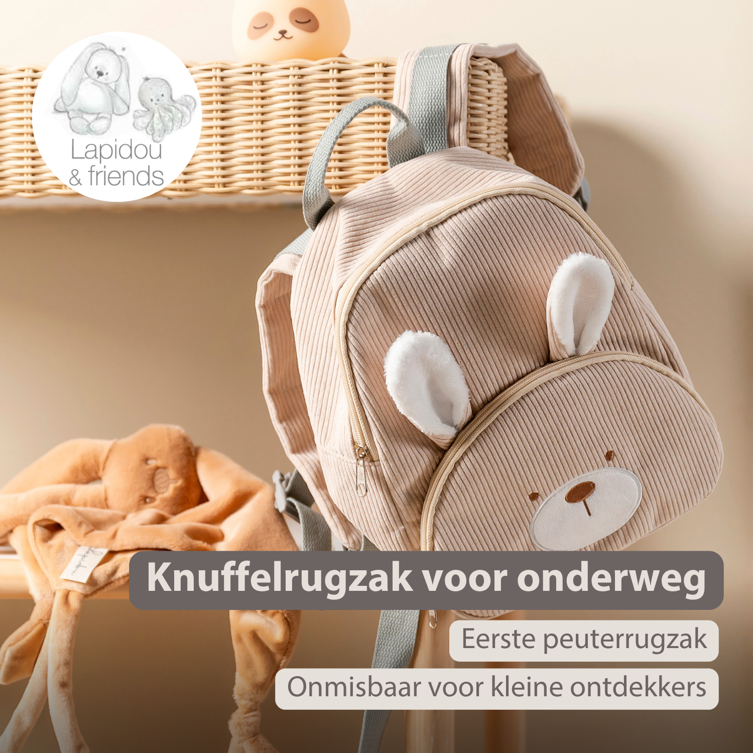 Rugzak - Lapidou Backpack - 28 cm - Beertje - Groen