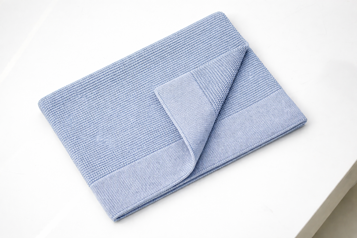 Babydeken - Bamboo Babydeken Blauw - 75×100 cm