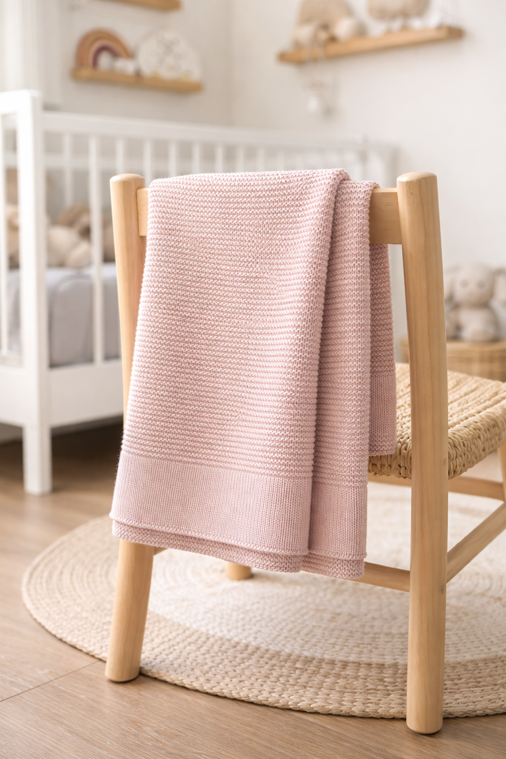 Babydeken - Bamboo Babydeken Poederroze - 75×100 cm