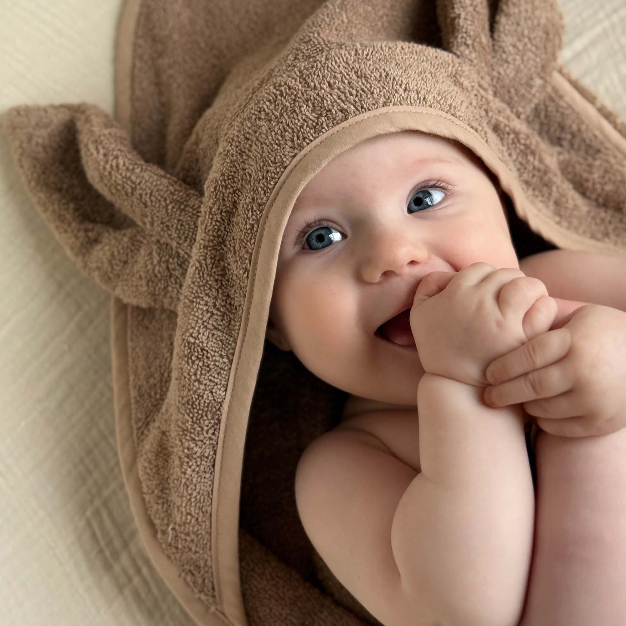 Babyhanddoek Konijn Warm Taupe