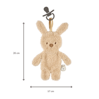 Knuffeldoekje / Speendoekje -  26 cm – Bunny Doudou as Pacifier Holder – Beige