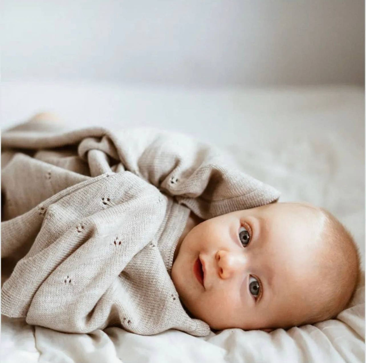 Babaydeken- - 100% Merinowol - Apollo - 75x100cm - Blauw