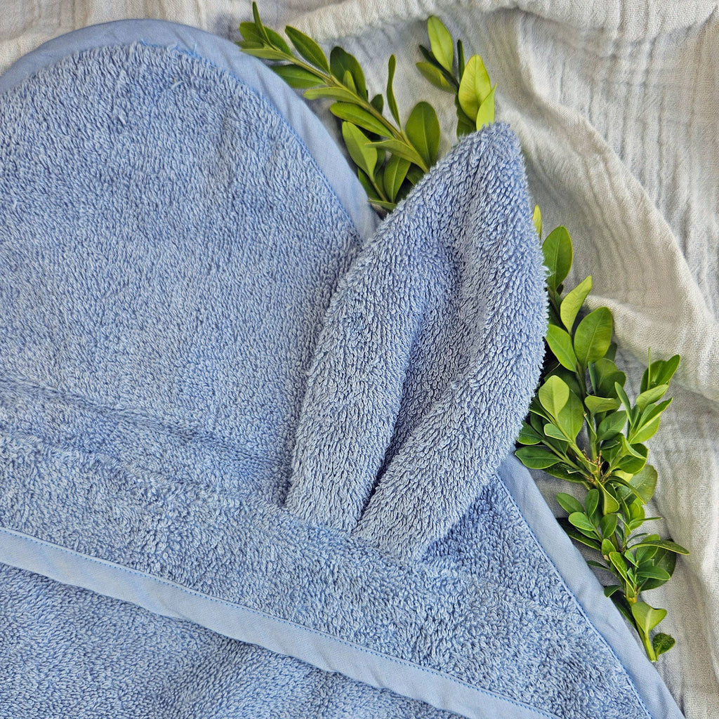 Babyhanddoek Konijntjesstof Dusty Blue