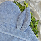 Babyhanddoek Konijntjesstof Dusty Blue