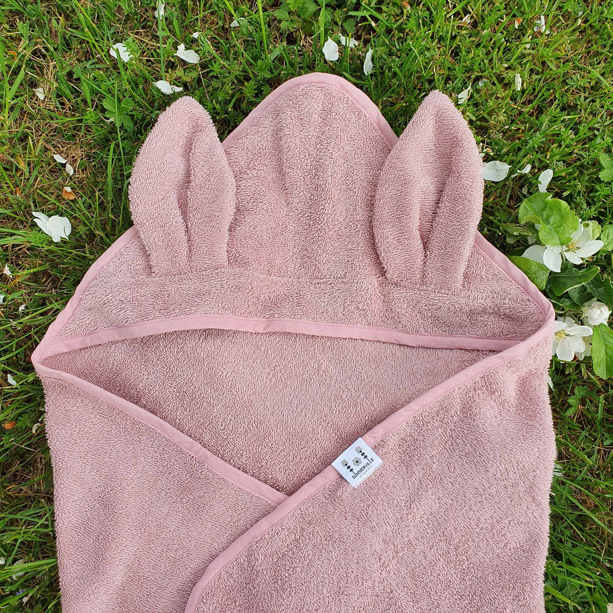 Babyhanddoek Konijnenoren Licht Mauve