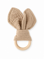 Bijtring - Organische Katoenen Mousseline Bijtring 16 cm x 8 cm - Madeliefje