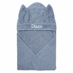Babyhanddoek Konijntjesstof Dusty Blue