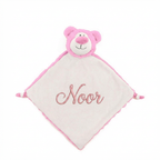 Roze beren knuffeldoekje - 30cm