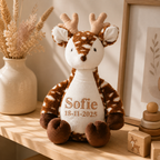 Knuffel hert Snowflake met uitneembare vulling - 43cm