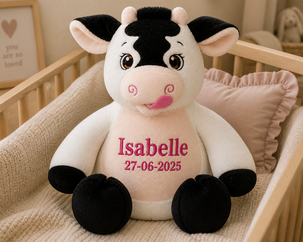 Babykalf met uitneembare knuffelvulling - 43cm