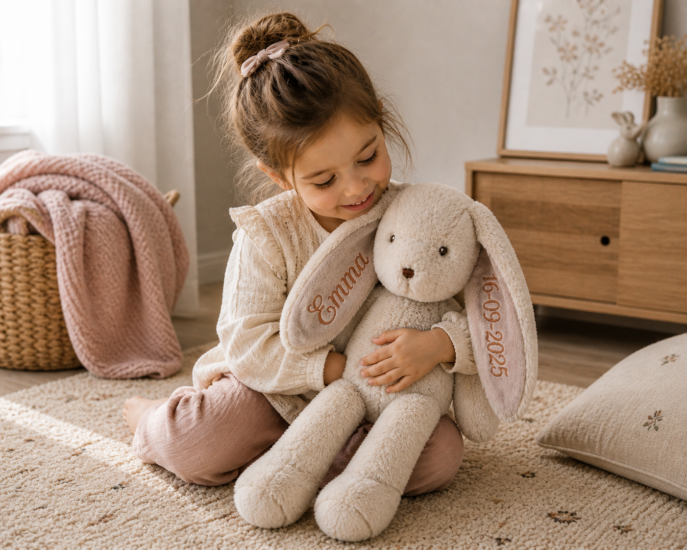 Konijn Knuffel Svea Bunny Groot – Beige 45cm