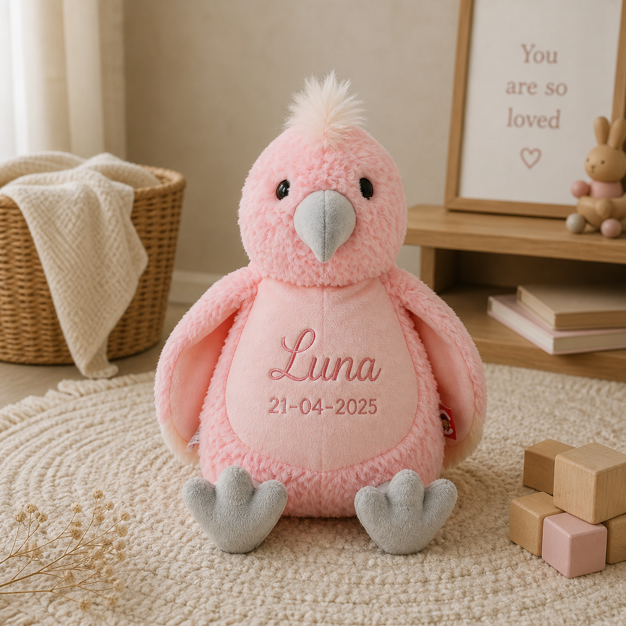 Baby Kaketoe met uitneembare vulling - 43cm