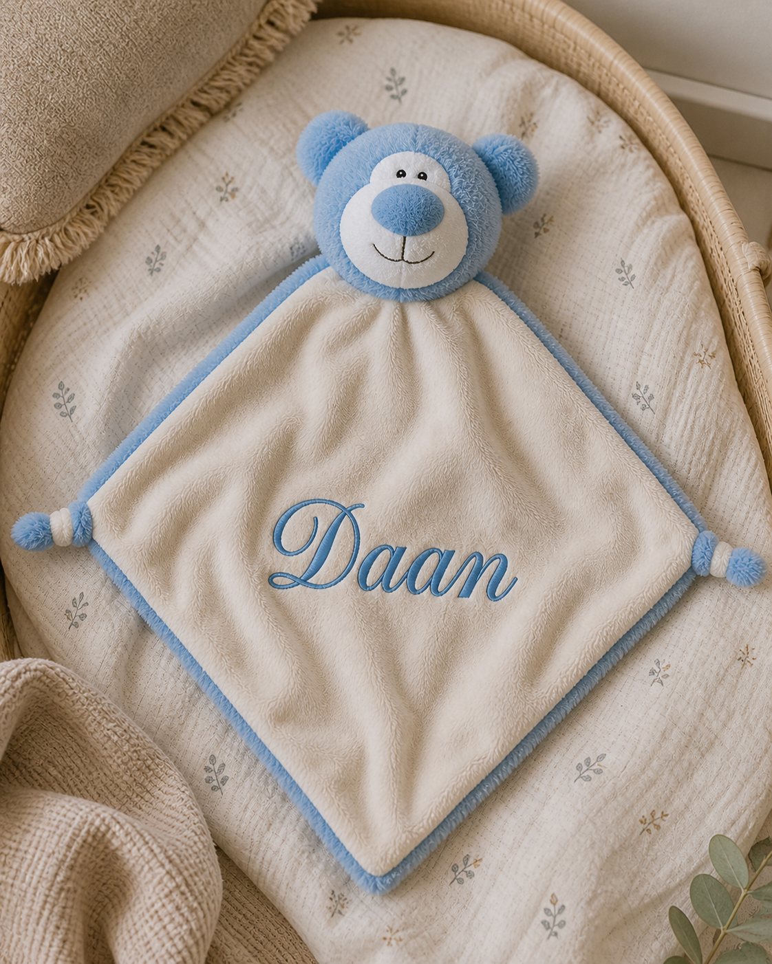 Blauw beer knuffeldoekje
