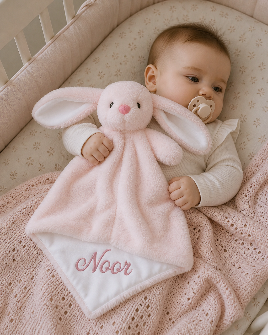 Roze Konijn Knuffeldoekje
