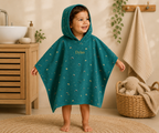 Strandponcho Walvis Turkoois S