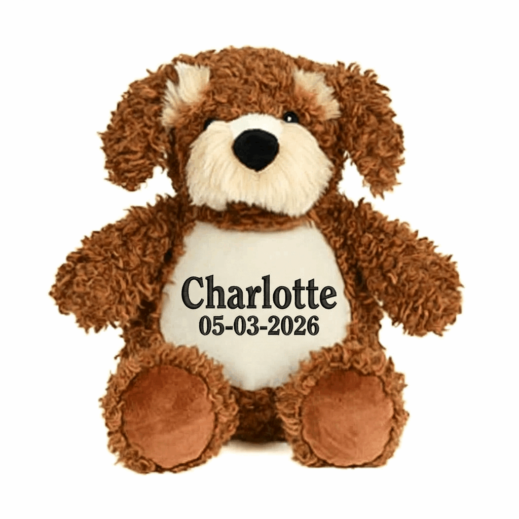 Knuffelhond met uitneembare vulling - 43cm