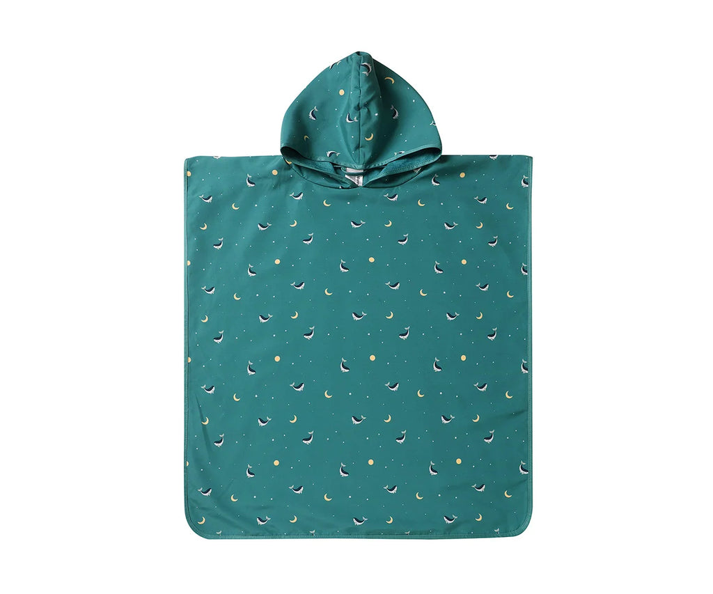 Strandponcho Walvis Turkoois S