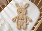 Knuffeldoekje / Speendoekje -  26 cm – Bunny Doudou as Pacifier Holder – Beige