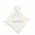 Witte eenhoorn knuffeldoekje