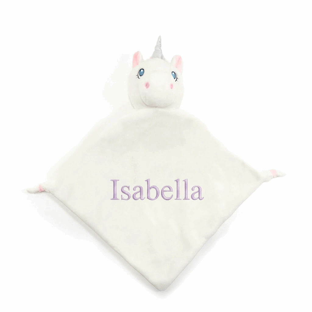 Witte eenhoorn knuffeldoekje