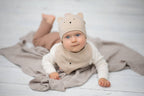 100% Merinowollen babydeken - Apollo - 75x100cm Gemaakt in PL: Taupe