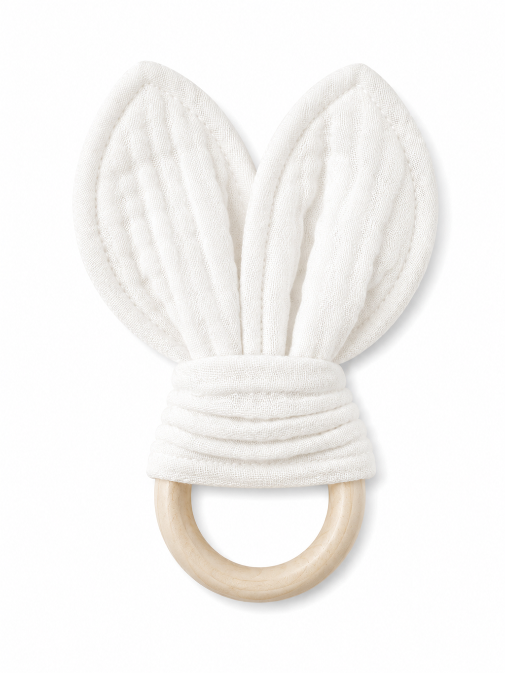 Bijtring - Organische Katoenen Mousseline Bijtring 16 cm x 8 cm - Madeliefje