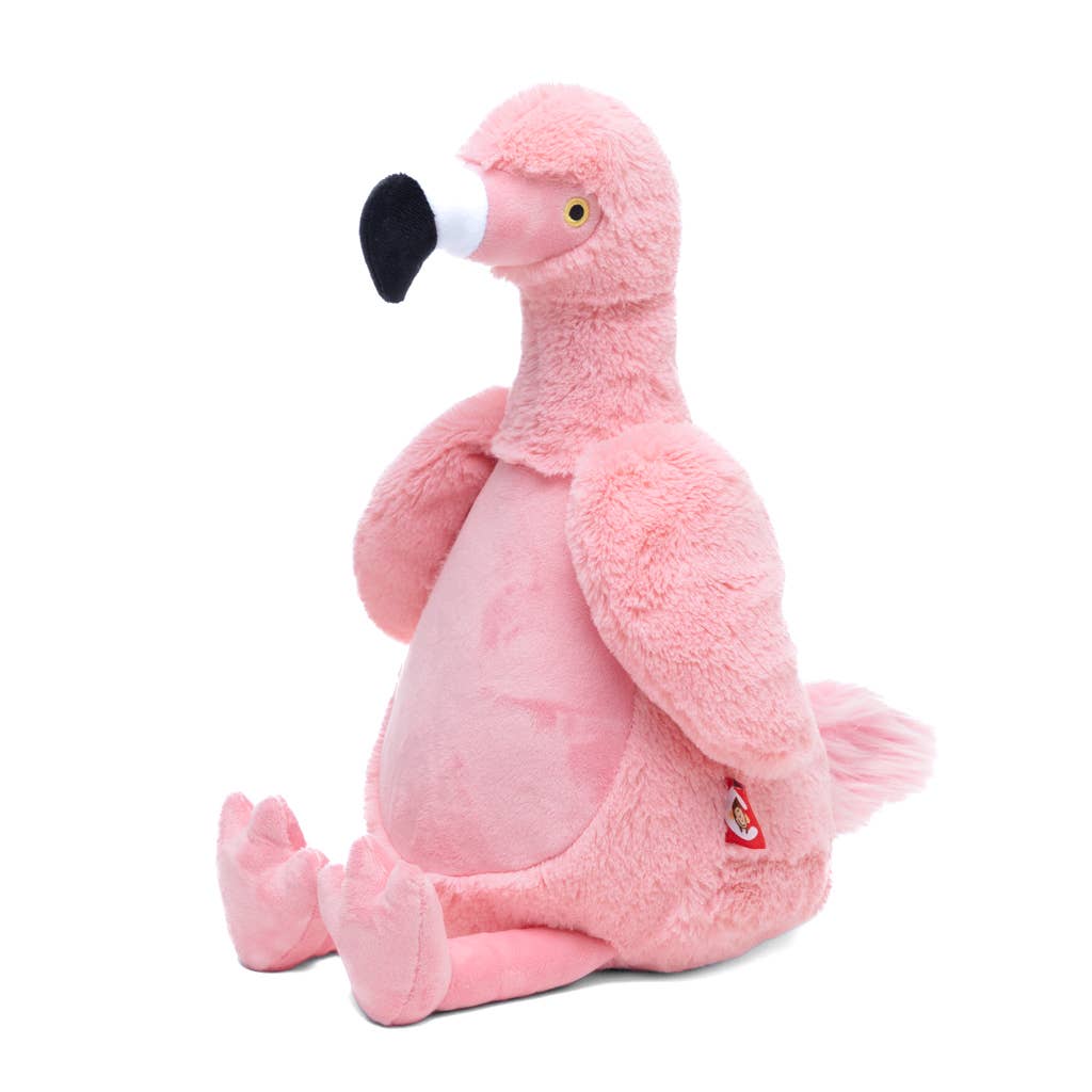 Flamingo met uitneembare vulling pod - 42cm