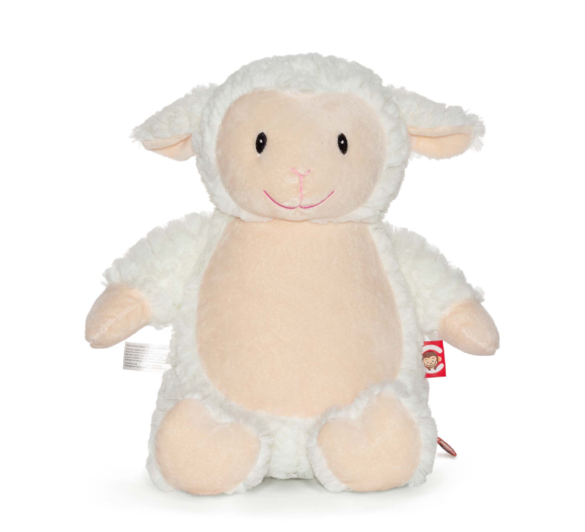 Pluizig lammetje met uitneembare vulling pod - 43cm