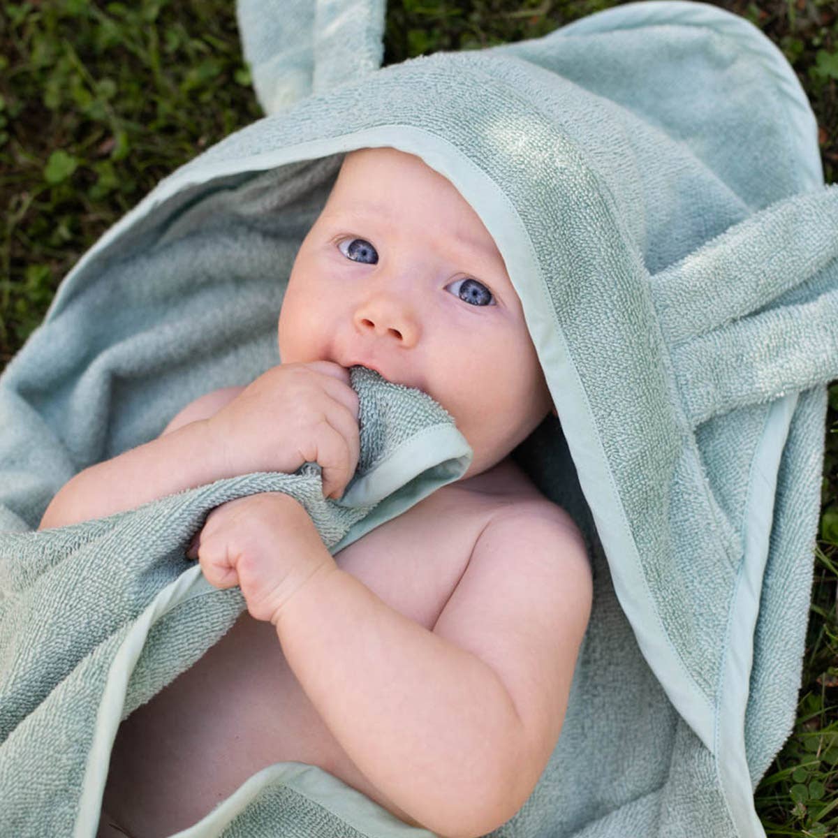 Babyhanddoek Konijnenoren Cameo Groen