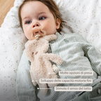 Knuffeldoekje / Speendoekje -  26 cm – Bunny Doudou as Pacifier Holder – Beige