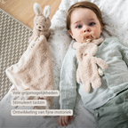 Knuffeldoekje / Speenkoord -  26 cm – Bunny Doudou as Pacifier Holder – Ecru