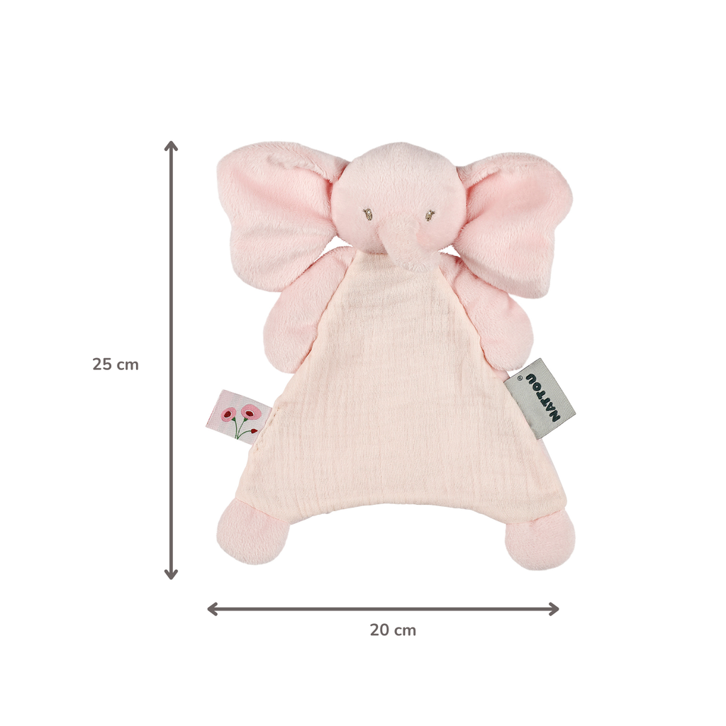 Knuffeldoekje - 25 x 20 cm - Elephant Doudou - Pink